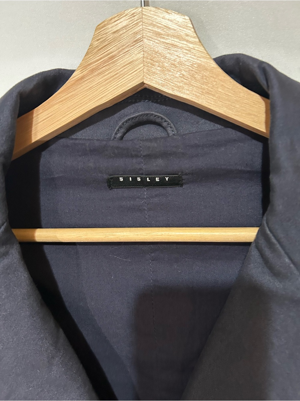 Sisley by Benetton Y2K Fitted Utility Blazer Jacket Deep Midnight Navy Blue XS - Picture 4 of 13